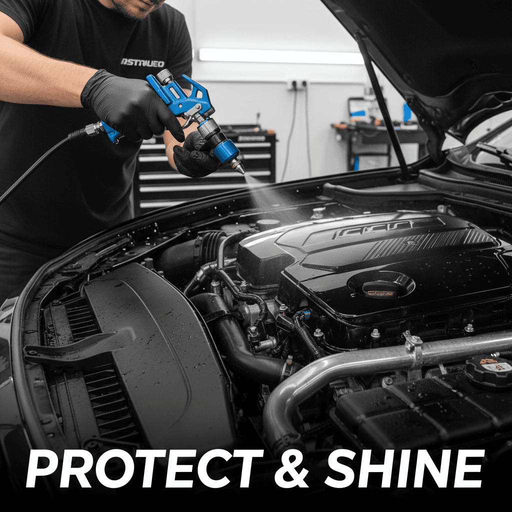Engine protection coating application