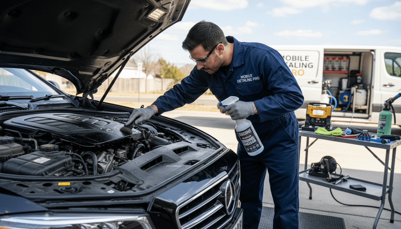 Engine bay cleaning service