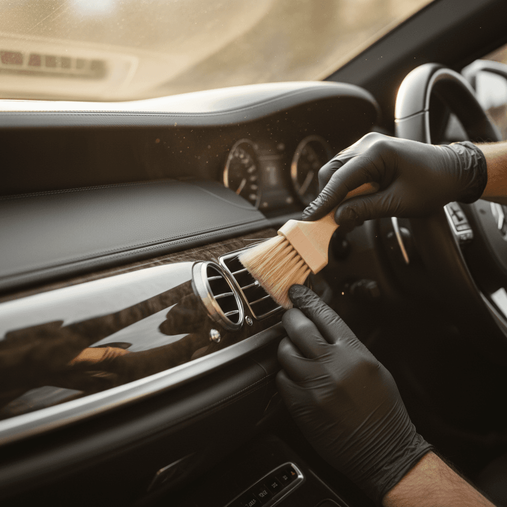 Interior deep clean service detail shot